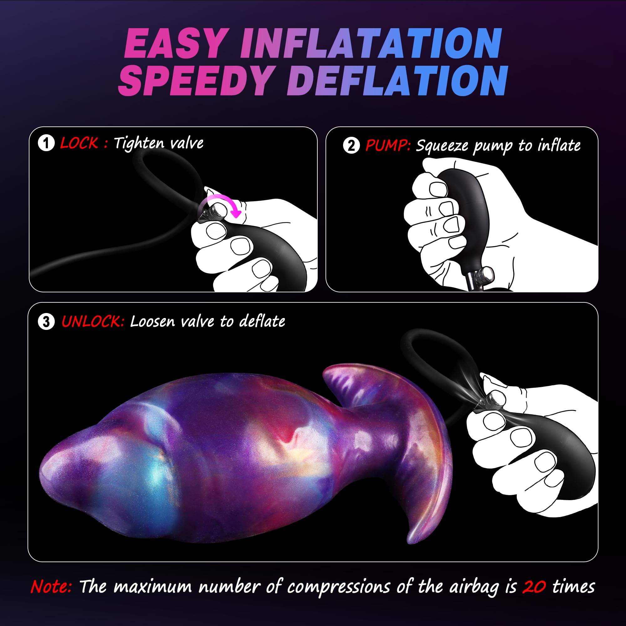 Inflatable Butt Plug | ดิลโด้ทวารแบบเป่าลมได้ - Image 5