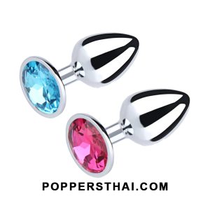 Jeweled Metal Butt Plug (Small/Medium) | ดิลโด้อุดทวารโลหะฝังเพชร (ขนาดเล็ก/กลาง)
