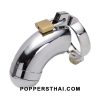 Chrome Male Chastity Cage (Solid Metal) | กรงล็อกทวารชายโลหะโครมแข็ง