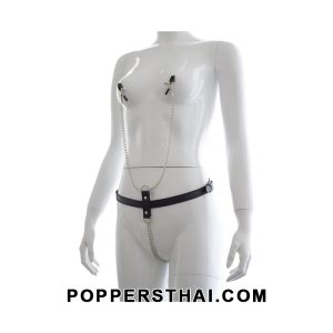 Nipple Clamps & Harness Chain | คลิปหนีบหัวนมพร้อมสายโซ่และฮาร์เนส