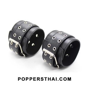 Adjustable Leather Wrist Cuffs (Pair) | กำไลข้อมือหนังปรับได้ (คู่)