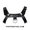 Leather Chest Harness with O-Ring | สายรัดอกหนังพร้อมแหวน O