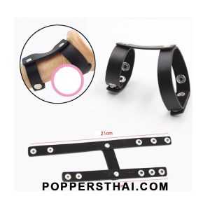 Adjustable Leather Penis Straps (Snap-On) | สายหนังปรับขนาดสำหรับรัดโคน (ติดกระดุม)